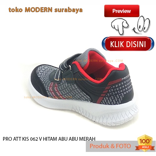 PRO ATT KIS 062 V HITAM ABU ABU MERAH sepatu anak sepatu sneakers kets