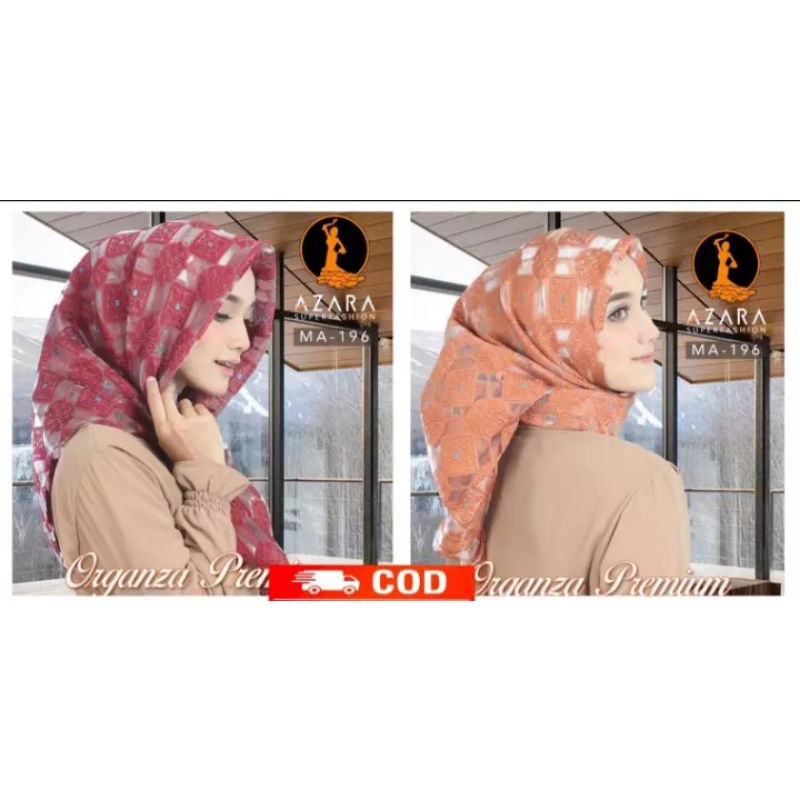 Jilbab Segi Empat Ori Organza