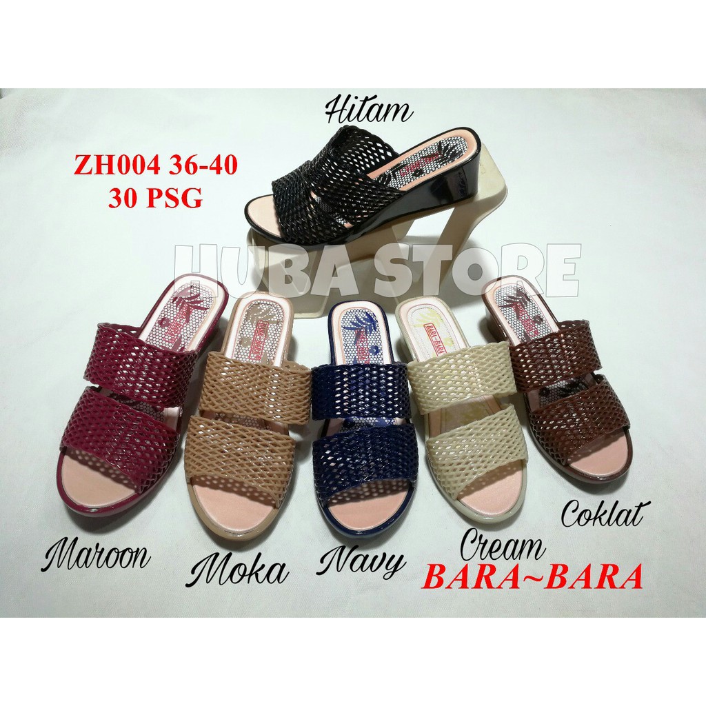 Huba Sandal wegdes wanita jelly sendal cewek karet import ZH6004