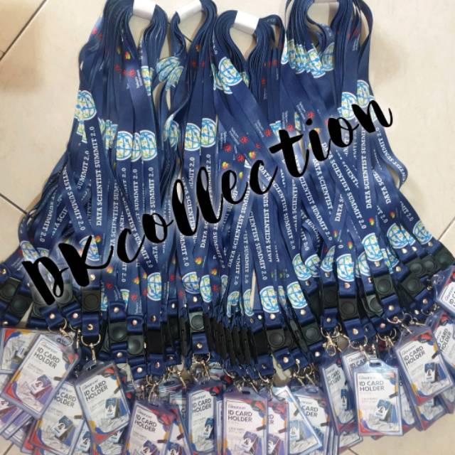 Custom tali lanyard CUSTOM PRINTING LANYARD FULL COLLOR TALI ID card cetak tali name tag