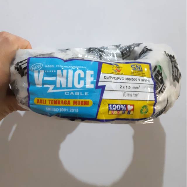 NYM Kabel Listrik SNI LMK Venice SPIN 2x1,5 10meter Kabel Kawat Tembaga Asli SNI