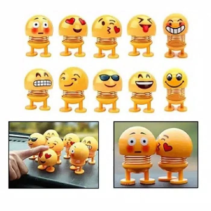 Boneka Per Emoji dengan Lampu LED untuk Pajangan Mobil uk besar