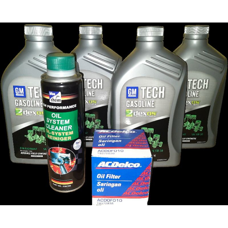 Oli mesin gm tech 5w-30 paket chevrolet spin 1.5