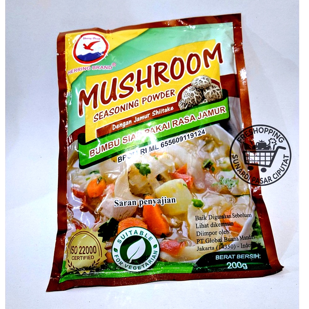 Mushroom Seasoning Powder Bumbu Siap Pakai Rasa Jamur Vegetarian (200gr)