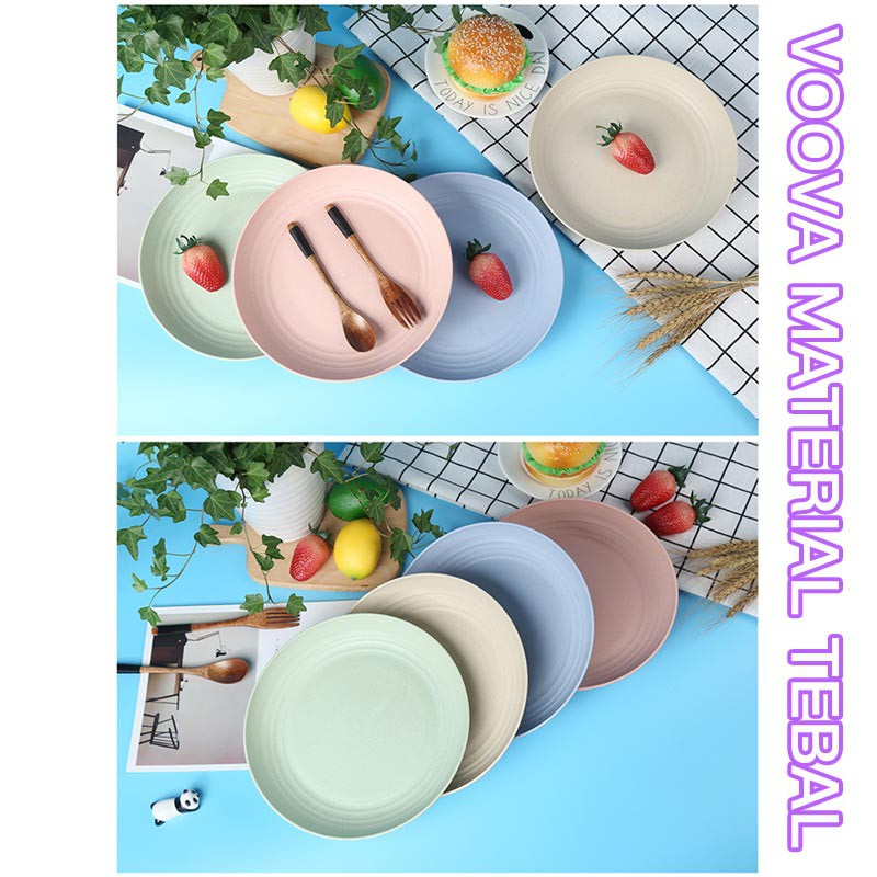 ❤ READY STOCK❤Piring Makan Saji |14.5、 20 、23 dan 25 cm Round Plate Piring Saji | Ramah Lingkungan | Biodegradable-2