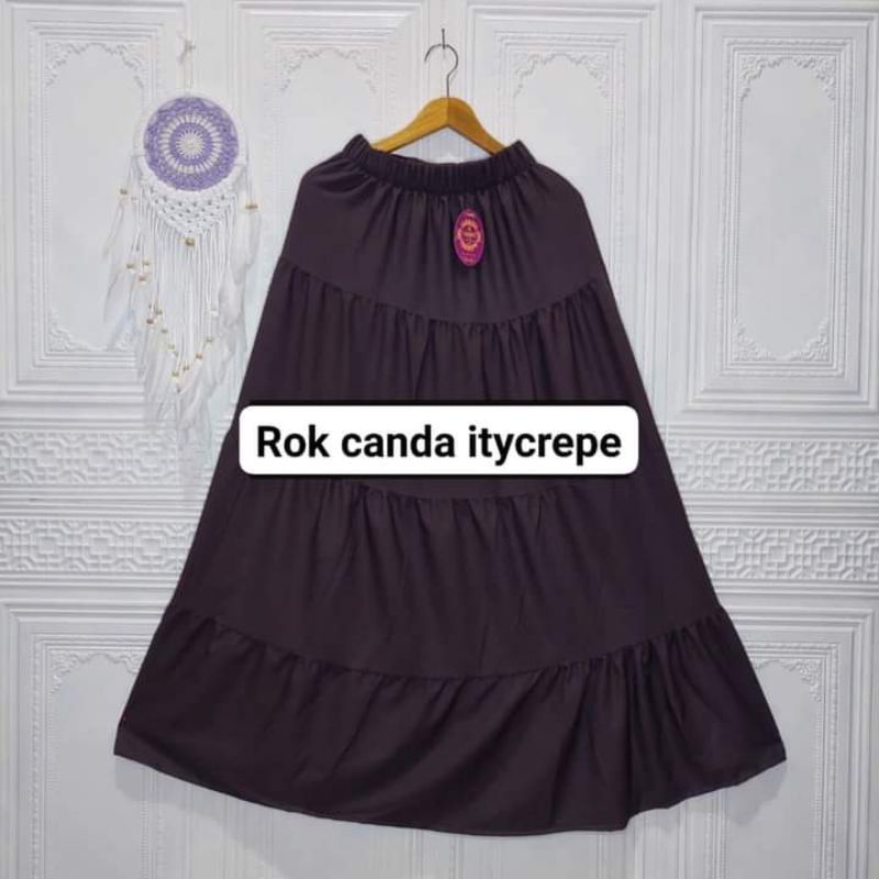 ROK CANDA SKRIT // BISA COD // ROK SUSUN BAHAN ITYCREP PREMIUM REALPICT