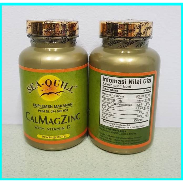 Sea Quill Calmagzinc With Vitamin D Sea Quill Cal Mag Zinc With Vitamin D Asli 100 Original Indonesia