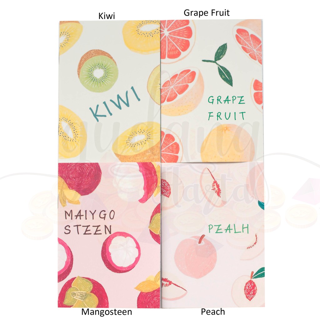 Notebook Buah Lucu Unik Notes Note Book Mini GH 308010