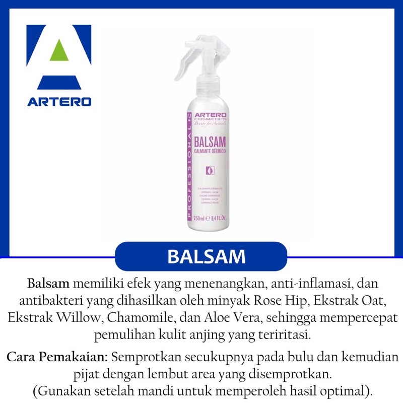 ARTERO BALSAM . SPRAY ANTI PENYAKIT KULIT , JAMUR , ALERGI DLL KUCING / ANJING