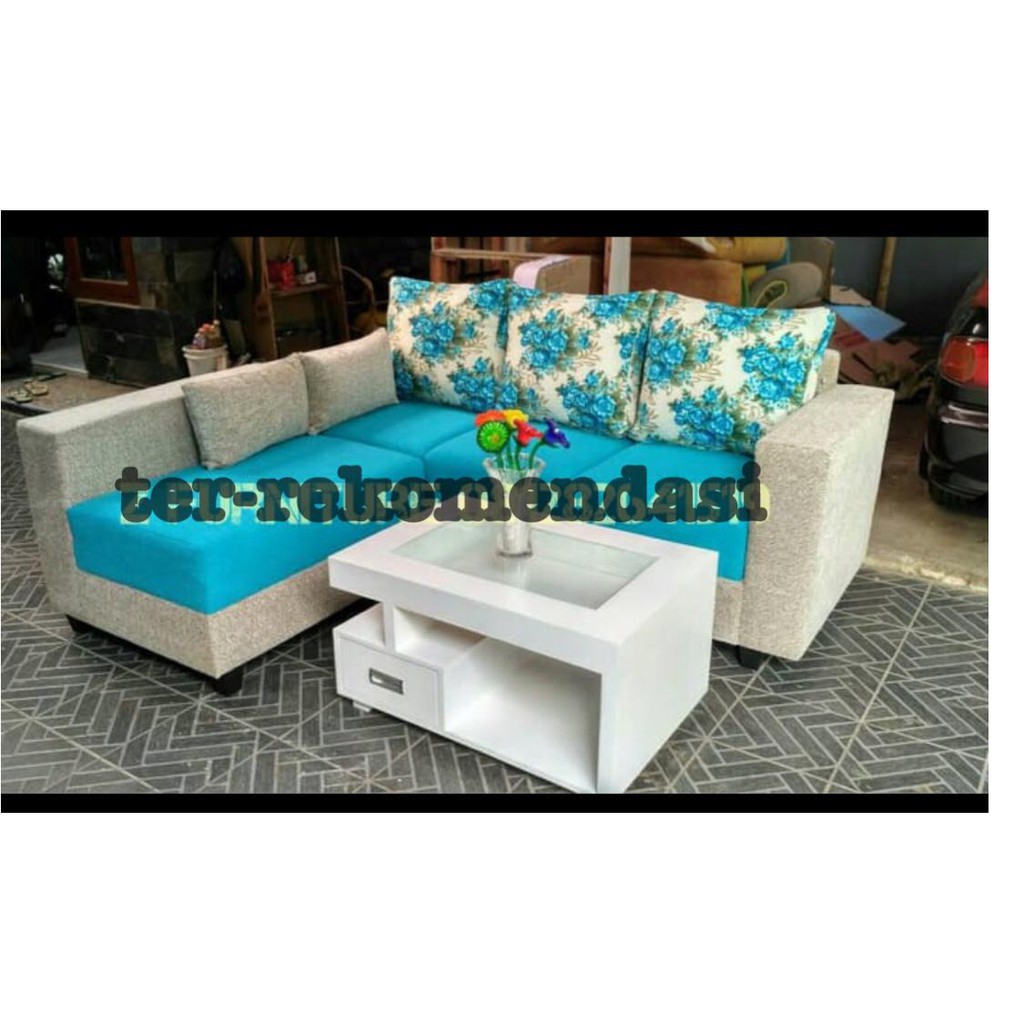 Sofa L minimalis, sofa bed lantai & reclining, sofa L bed