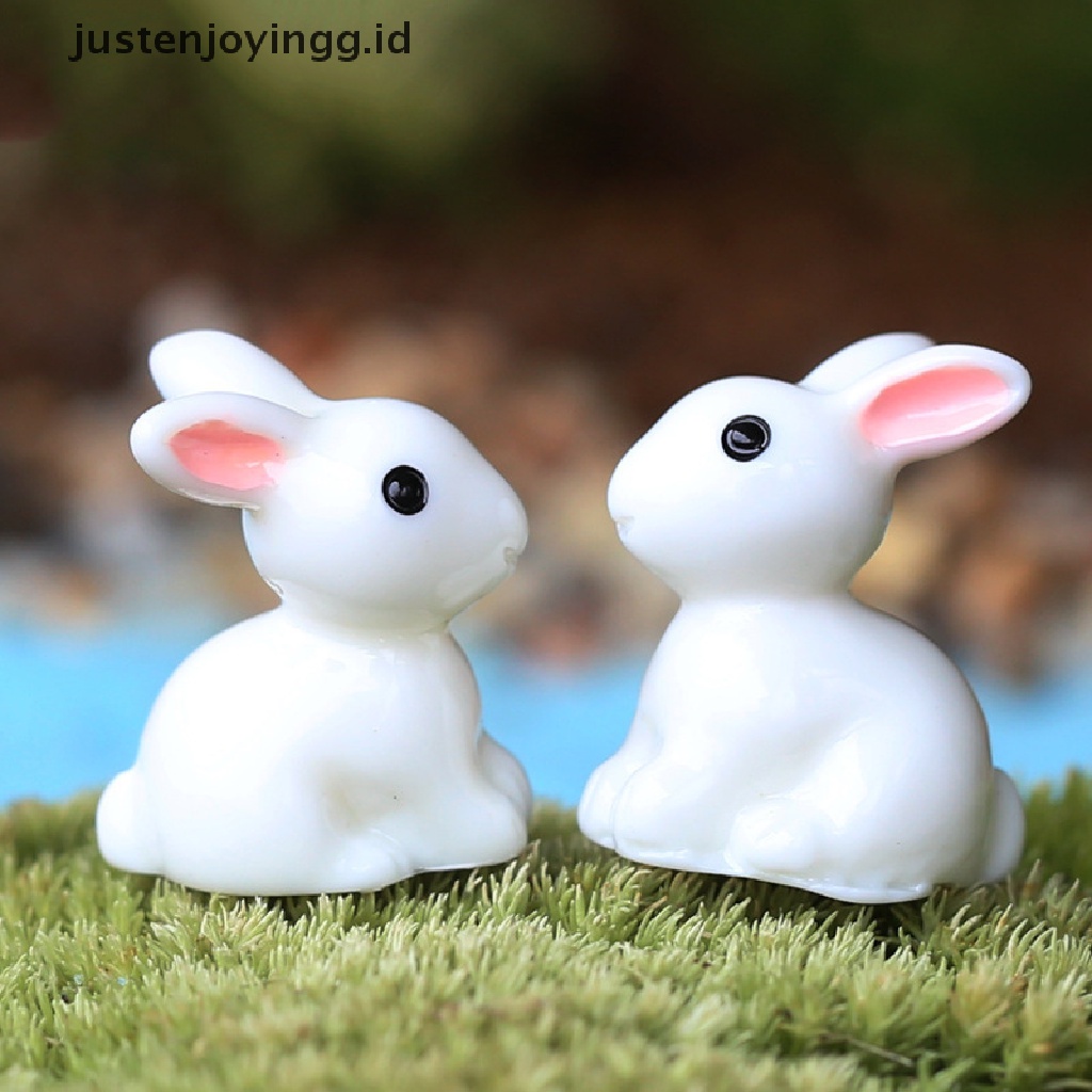 2pcs / Set Miniatur Kelinci Untuk Dekorasi Taman Mini / Fairy Garden