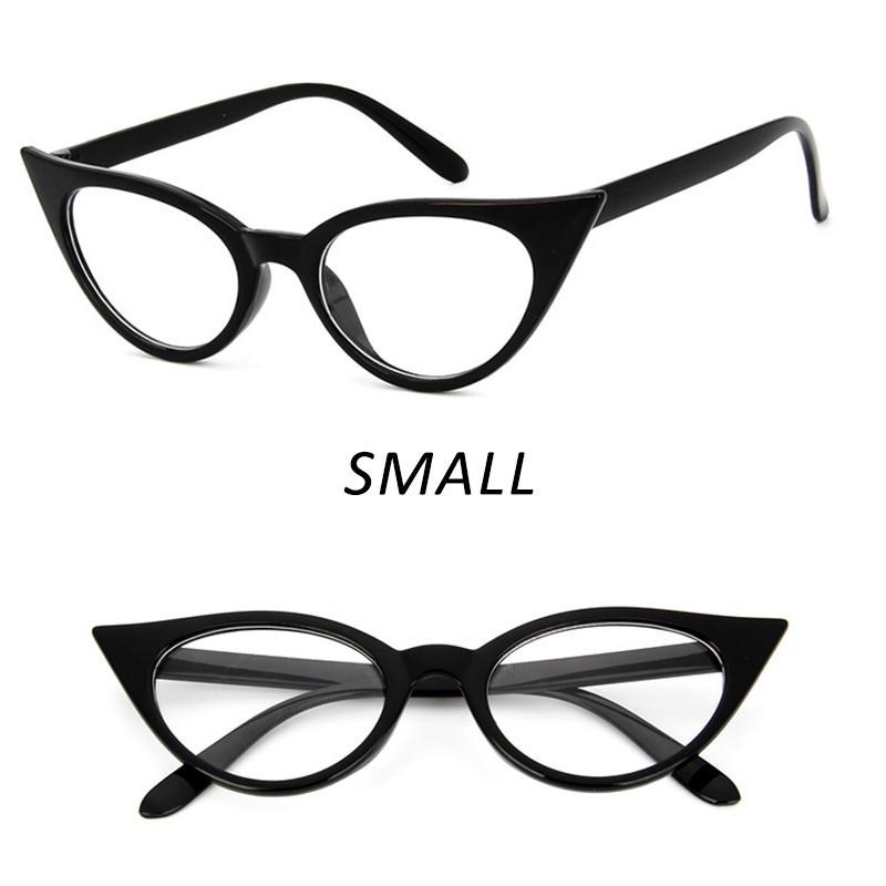 (YUZHU) Bayar Di Tempat Kacamata Hitam Wanita Classic Cat Eye Eyeglasses Kacamata mata kucing