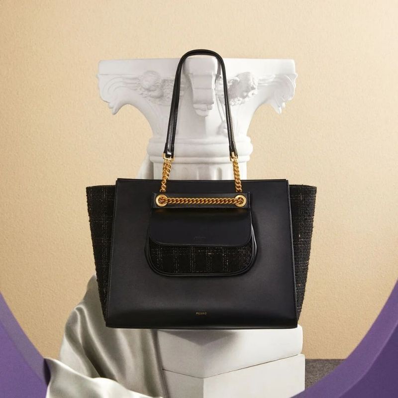 PDRO Tweed Tote Bag