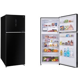 KULKAS 2 PINTU FREEZER ATAS AQR 555 IG (BK) kapasitas besar 498 liter AQUA BIG JUMBO