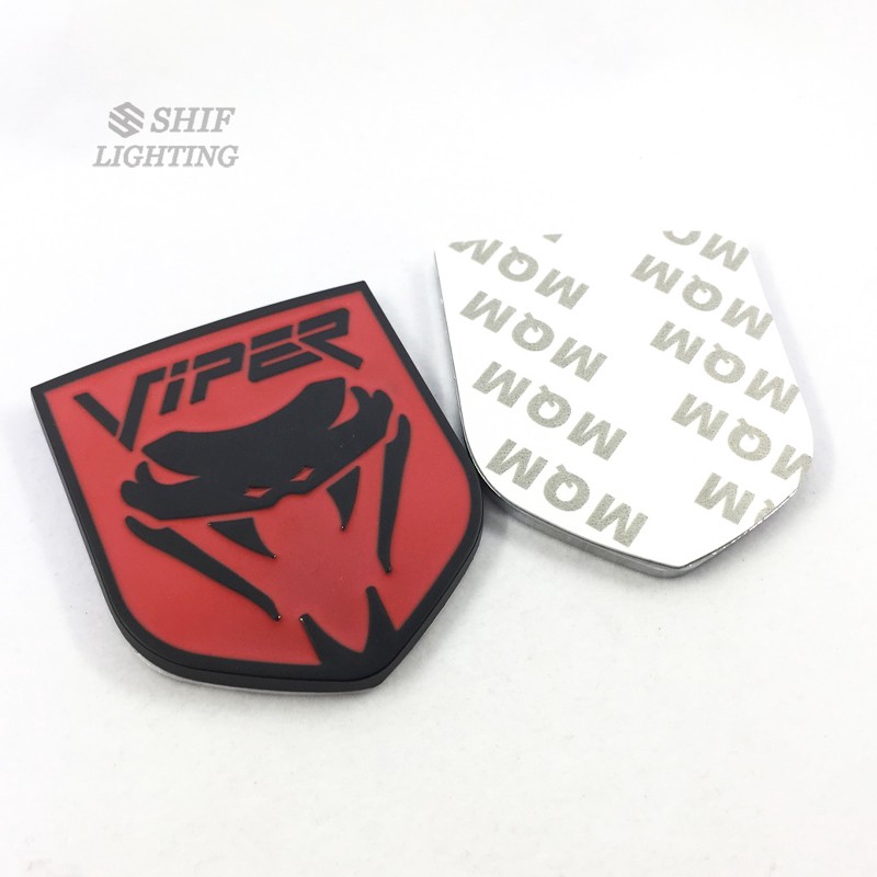 1Pc Stiker Emblem Logo Viper Cobra Ular Bahan Metal untuk Mobil Ford Mustang