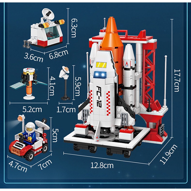 8 in 1 Mainan Lego Bricks Astronot Roket Balok Susun Edukasi Anak DIY