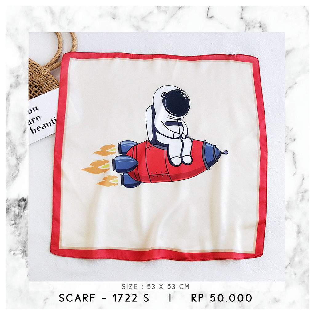 SCARF / SYAL KOREA / NECK SCARF  (SIZE 53 X 53)-1722 S