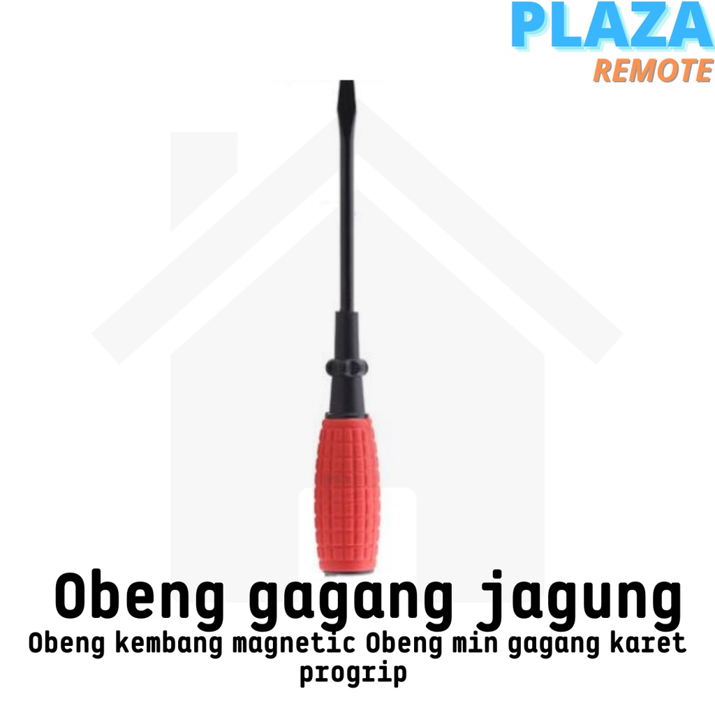 Obeng gagang jagung magnetic gagang karet plus minus 5 inch