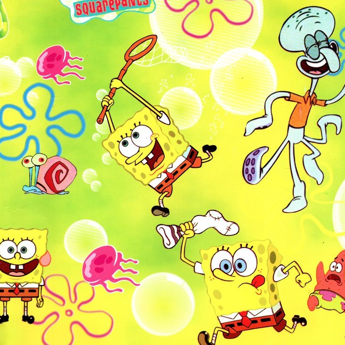 

kertas kado glossy mr sponge