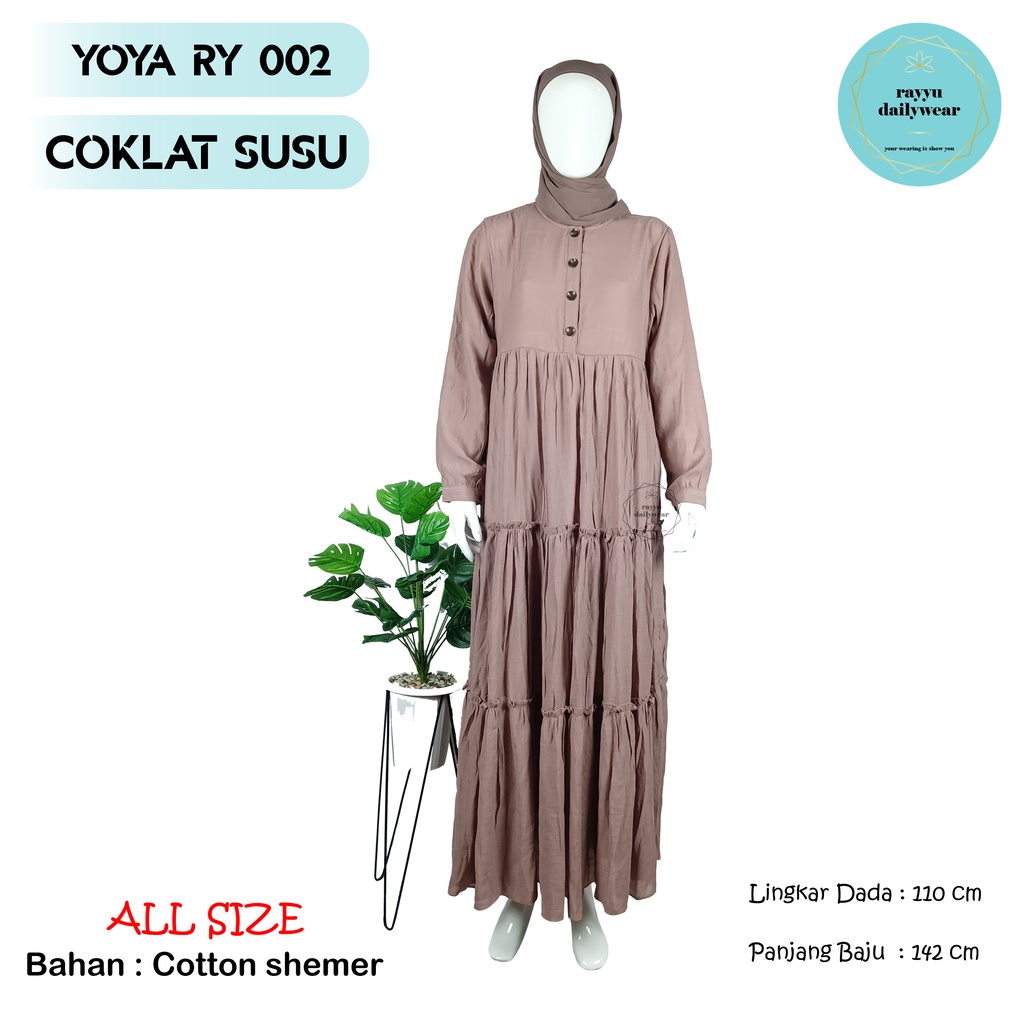 LONG DRESS GAMIS WANITA KEKINIAN TERBARU/YOYA02