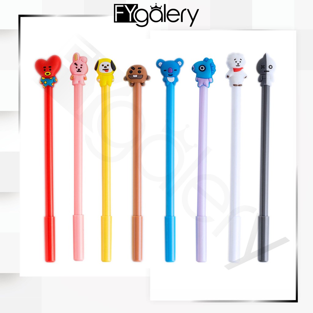 FYGALERY BT21 PENA BT21 CUTE BLACK INK GEL PEN CARTOON ...