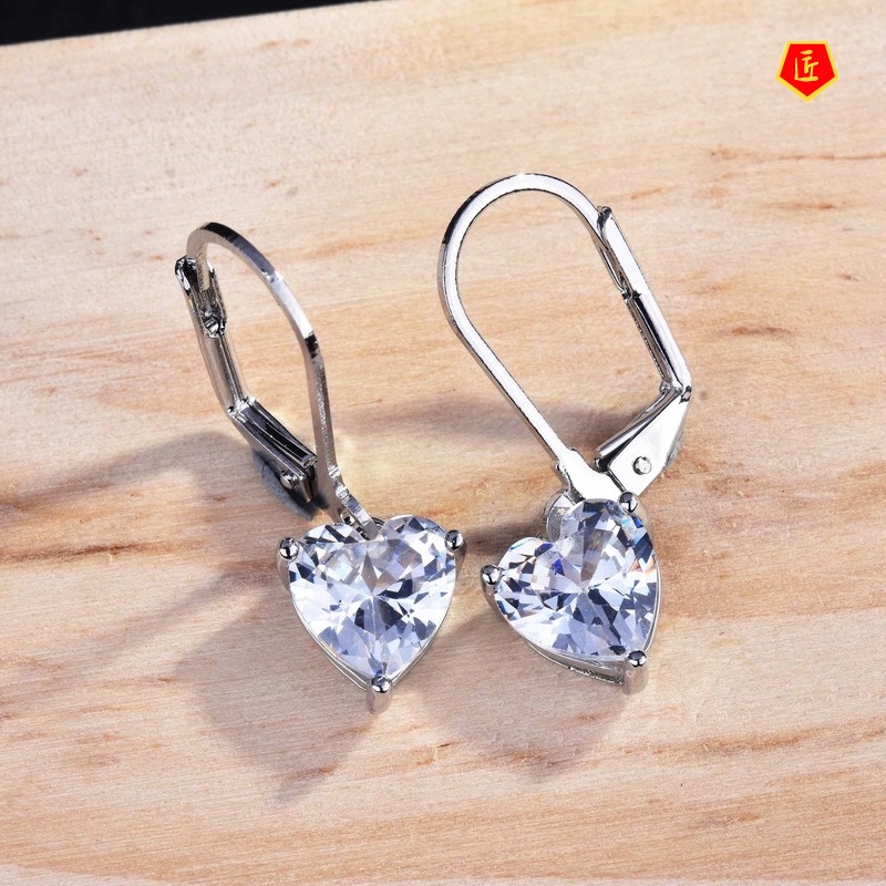 [Ready Stock]Simple Fashion Moissanite Crown Earrings