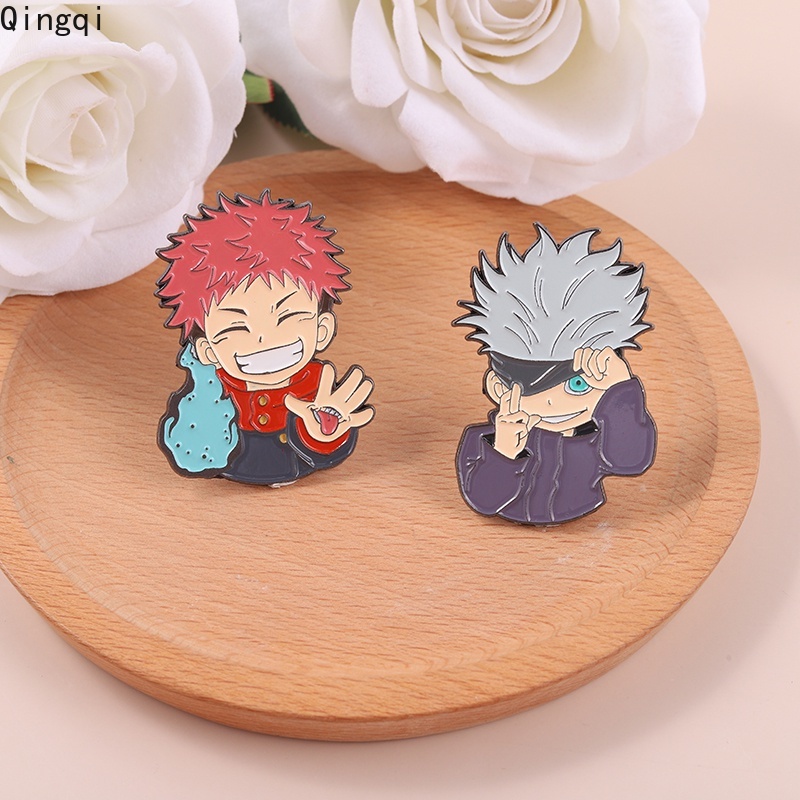 Bros Pin Enamel Desain Kartun Jujutsu Kaisen Itadori Yuji Gojo Satoru Untuk Hadiah