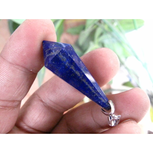 [LL001] 12-Sided Natural Lapis Lazuli Pendant 4pc/25gr