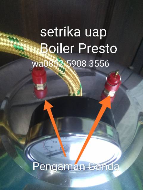 Setrika uap murah boiler presto gas untuk laundry