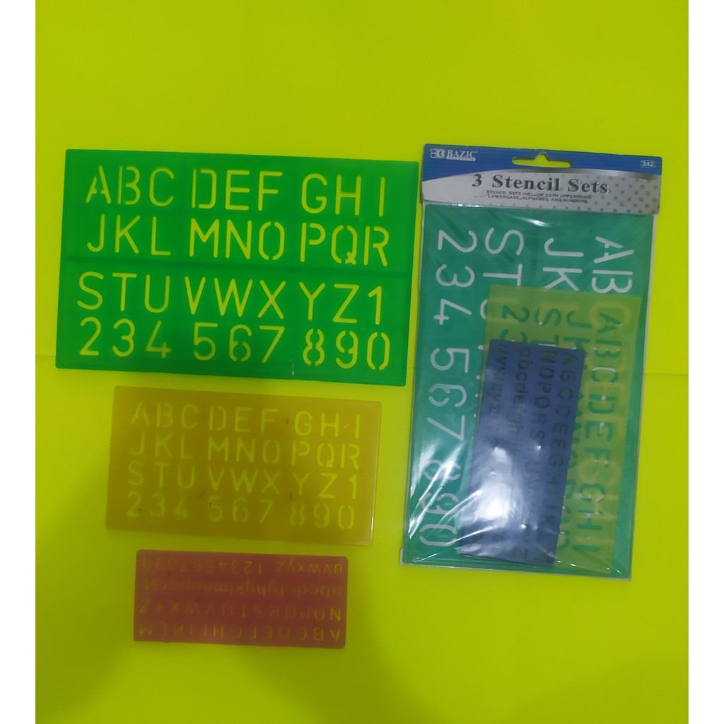 

PENGGARIS HURUF DAN ANGKA SET ISI 3 PCS BAZIC 342 MURAH