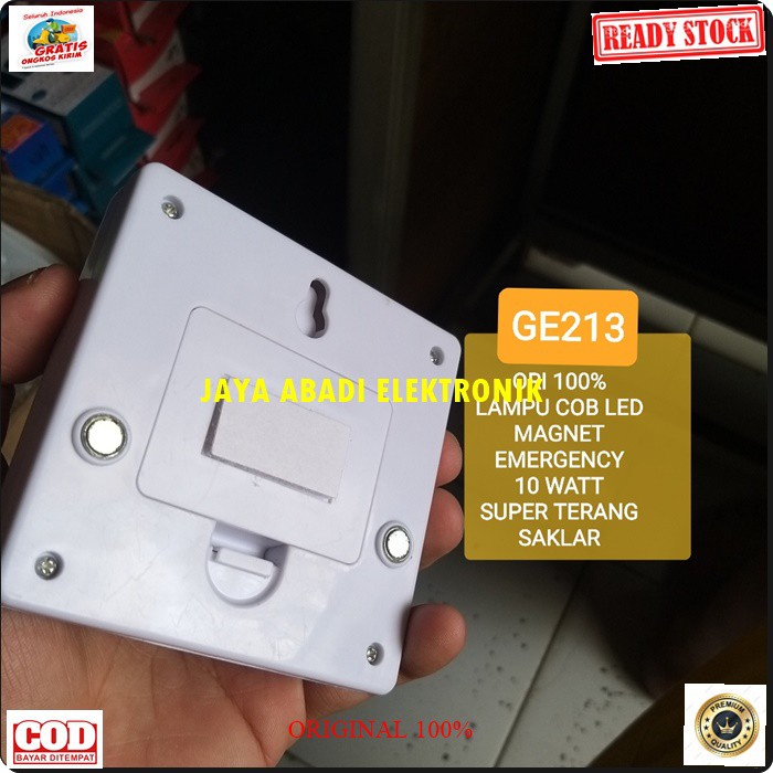 G213 MITSUYAMA LAMPU LED EMERGENCY RUMAH MAGNET DINDING WALL TEMBOK TEMPEL PUTOH COB 10 WAT MAGNETIK TERANG SAKLAR SINAR CAHAYA LAMP SENTUH PORTABLE ADA MAGNET UNTUK NEMPEL DI BESI