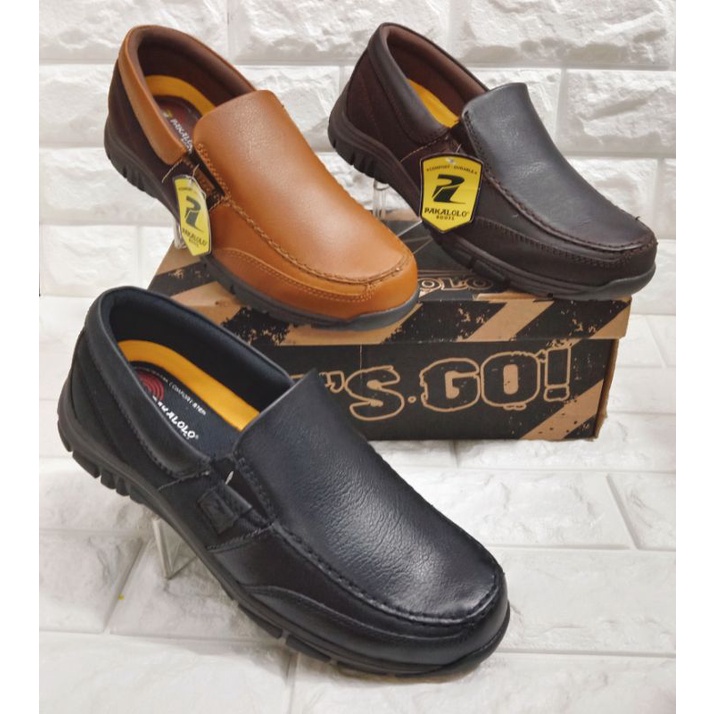 SEPATU SLIP ON PRIA KULIT PAKALOLO GORETEX 14 ORIGINAL