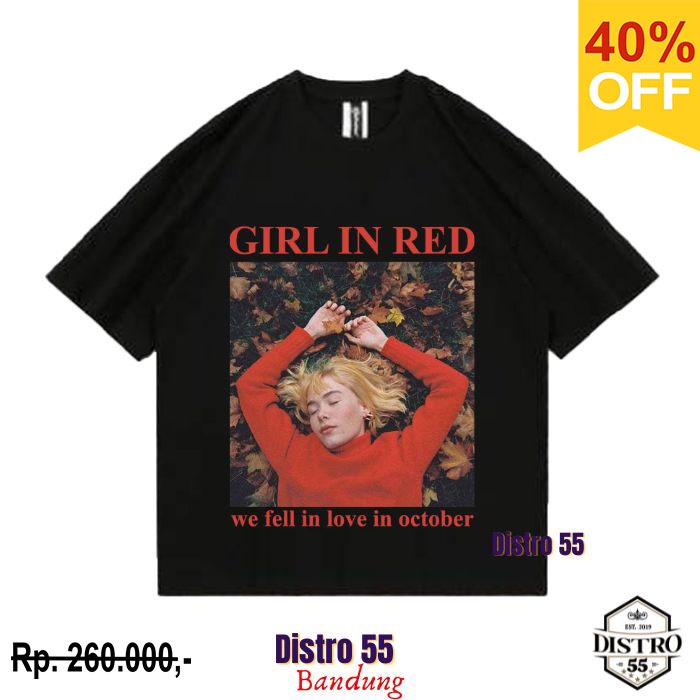 KAOS BAND GIRL IN RED VINTAGE TSHIRT  ( OVERSIZE TEE) / TSHIRT BAND  GIRL IN RED KAOS OVERSIZE