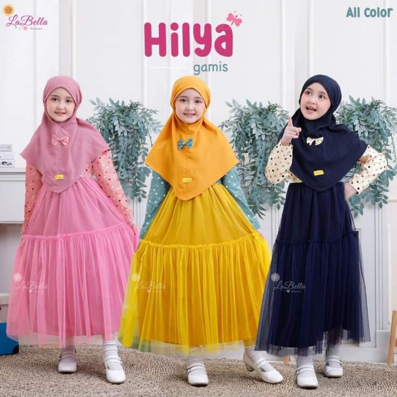 GAMIS LEBARAN ANAK HILYA,AMORA ORIGINAL BY LABELLA BISA BAYAR COD