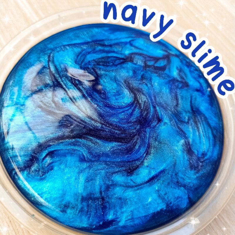 navy metallic slime by pandasquishyshop