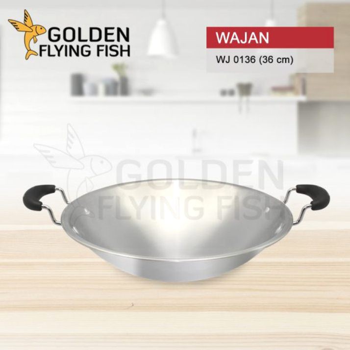 Wajan Stainless Golden Flying Fish WJ0136 36CM