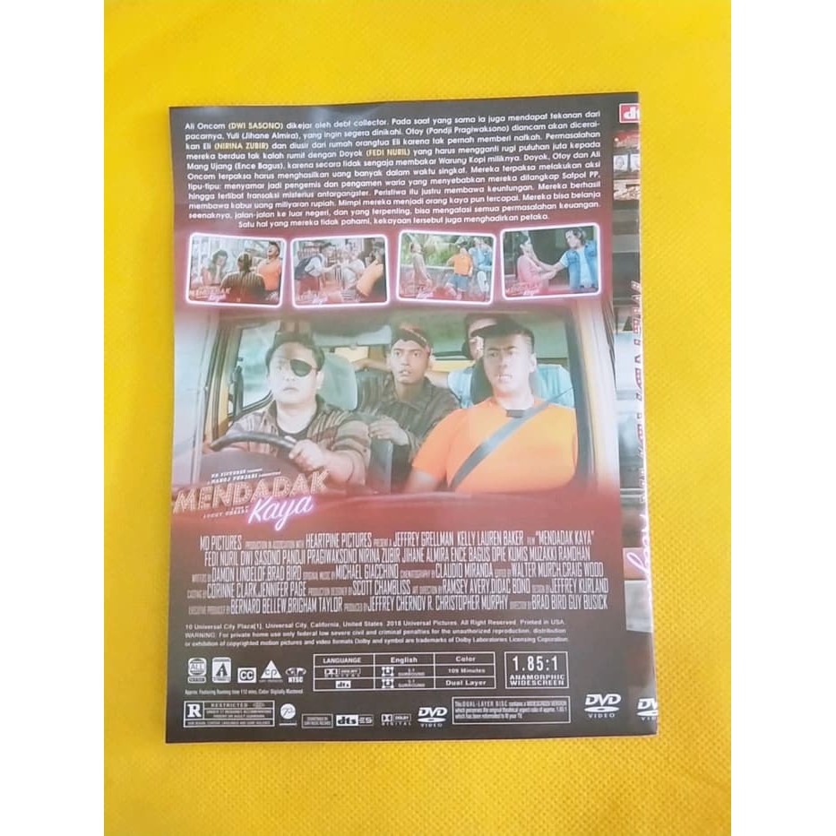 Image of BEST QUALITY Promo Kaset Dvd Film Indo Mendadak Kaya TERLARIS DTS ENTERTAINMENT #1