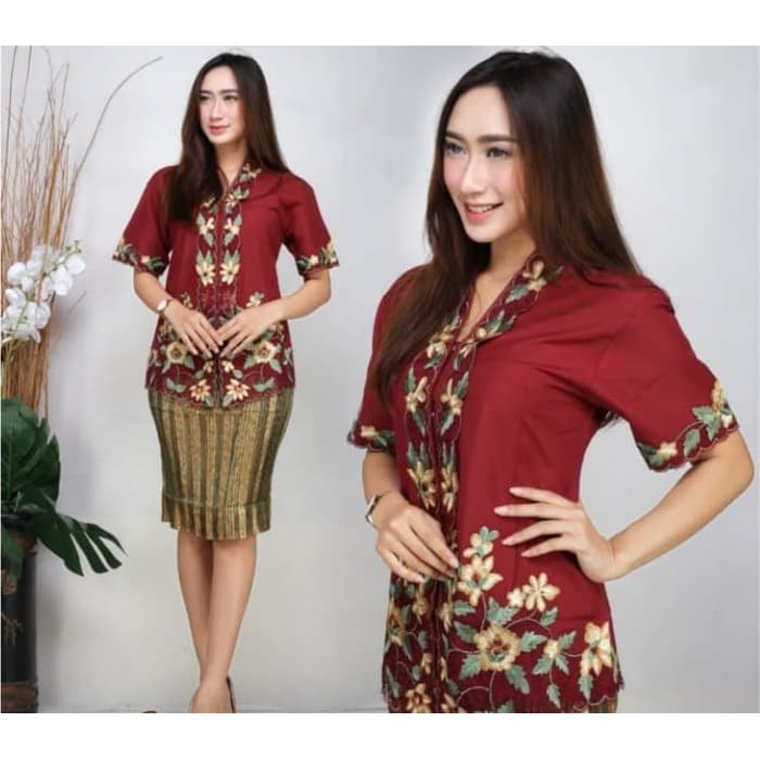 set kebaya encim bunga ternew