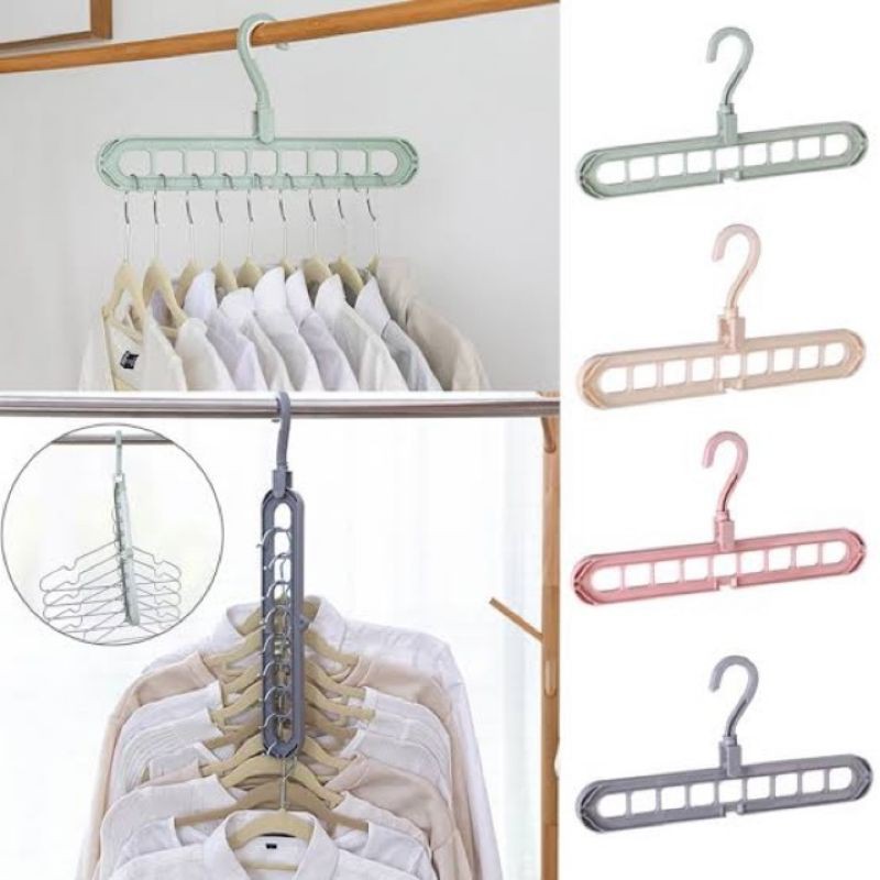 COD Magic Folding Hanger Gantungan Baju Instan Jemuran Baju Multifungsi