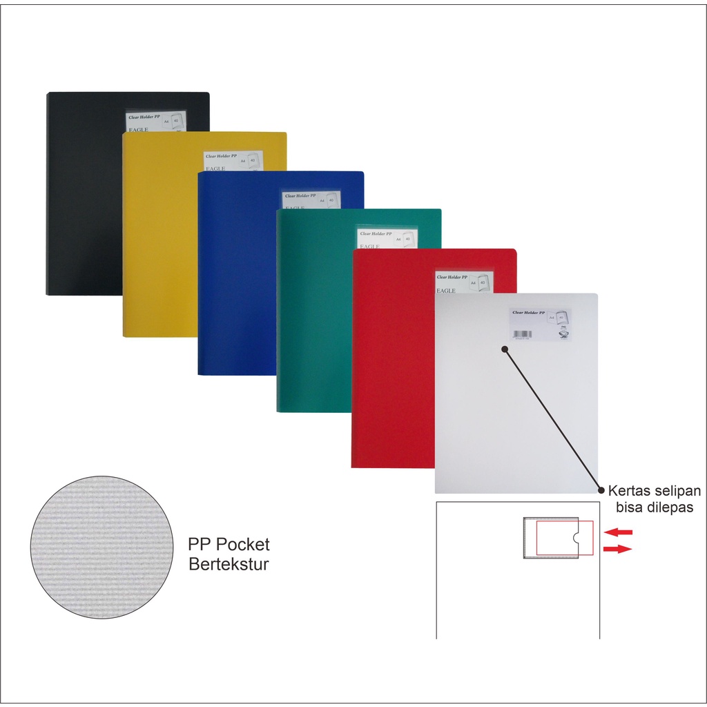 

Dokumen Keeper / Clear Holder / Document Keeper / Display Book EAGLE A4 40 Pocket