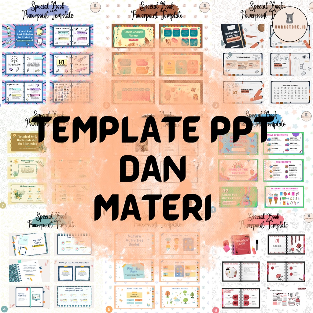 Template Powerpoint PPT Aesthetic / Special Book Powerpoint Template FREE Animation