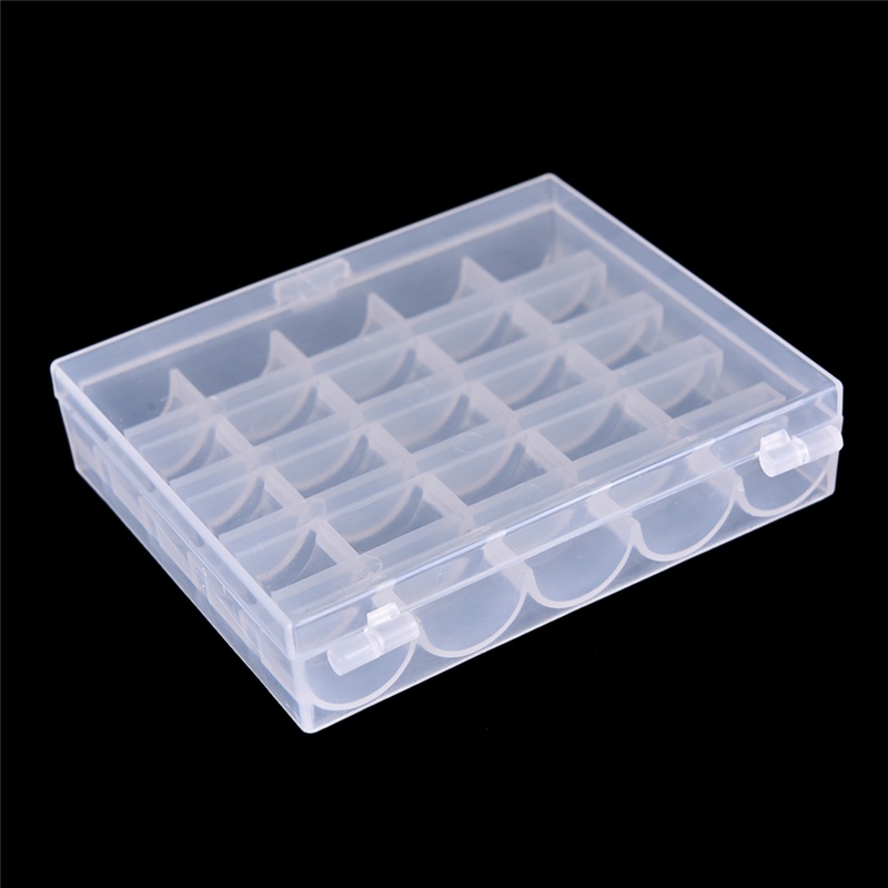 Deid Kotak Organizer Kosong 25 Slot Holder Spool Bobbin Benang Mesin Jahit