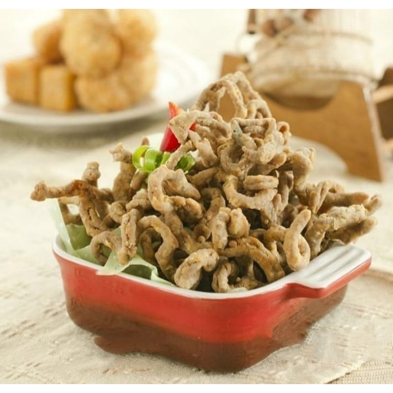 KERIPIK USUS CRISPY  KRIUK CIKRUH ORIGINAL &amp;  GURIH JAJANAN CEMILAN KERUPUK KRISPI RENYAH