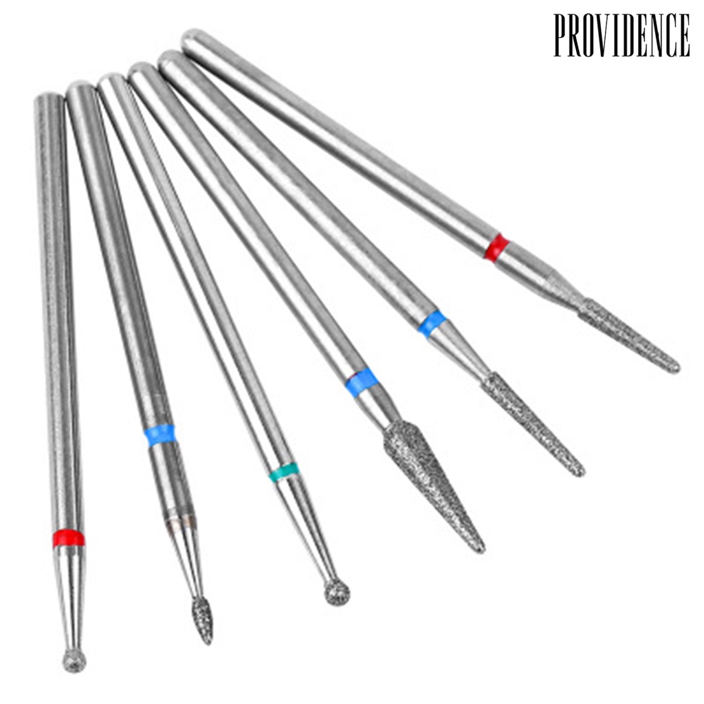 Providence 6Pcs Emery Rotary Nail Art Drill Bits Manicure Pedicure Gel Polish Removal Tool