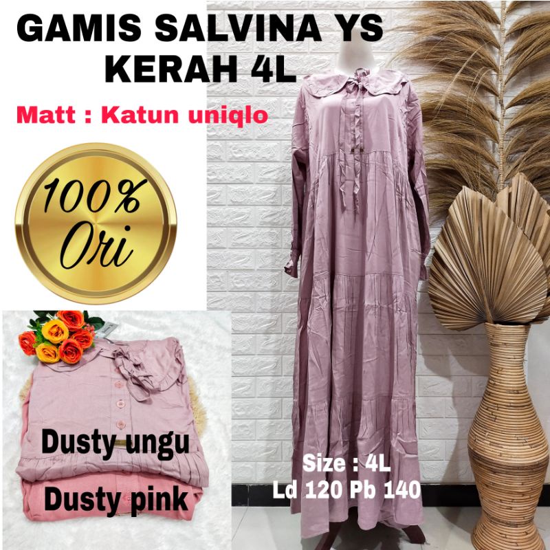 GAMIS SALVINA.YS KERAH POLOS 4L