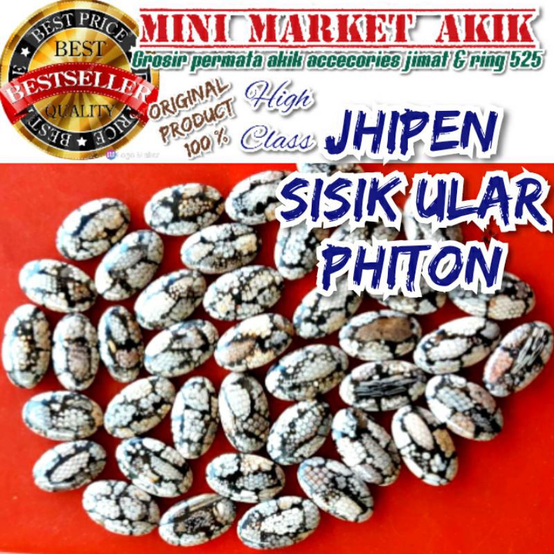 Batu akik jhipen sisik ular phiton asli jipen madura