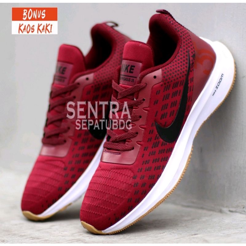 Sepatu Nike Zoom Running Pegasus Turbo 35 React Sport Men Hitam Putih Hijau High Bunglon11