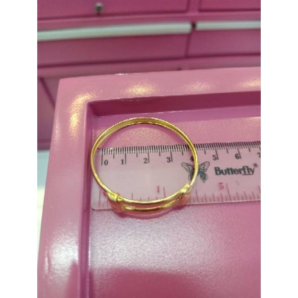 GELANG ANAK SLOT HELLO KITTY POLOS PERAK 925 LAPIS MAS 24K