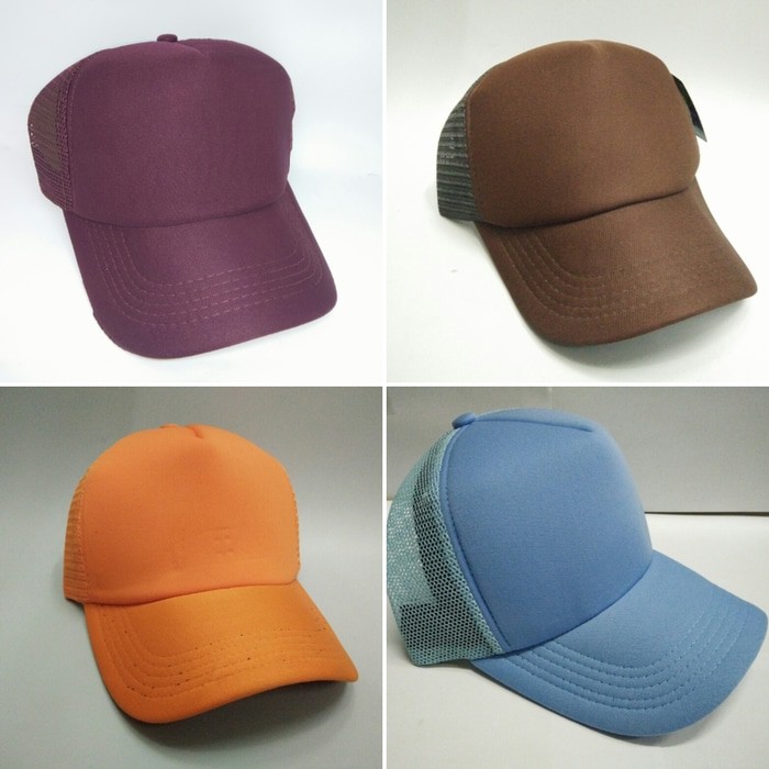 Topi Trucker Jaring Polos / Topi Jaring