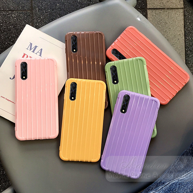 Soft Case Shockproof Tekstur Koper Warna Pastel Cover